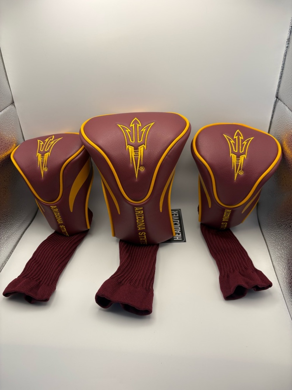 Arizona State University Sun Devils Men’s Maroon & Gold Golf Headcover Set